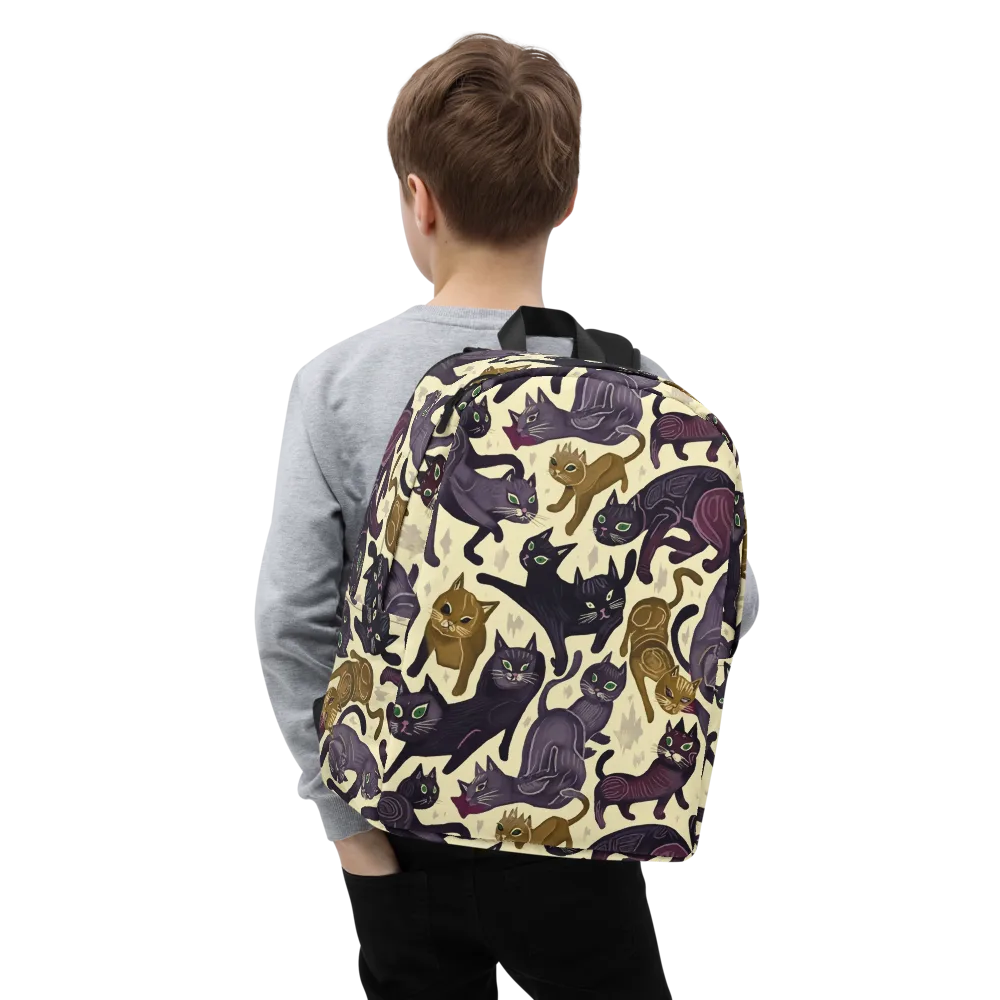 Whisker Nocturne on Minimalist Backpack — Zoomed-in
