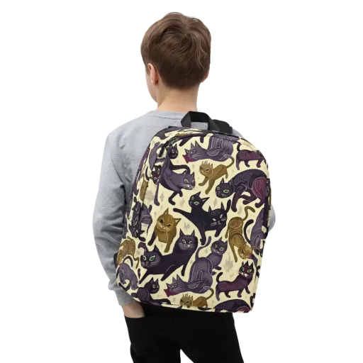 Whisker Nocturne on a Minimalist Backpack