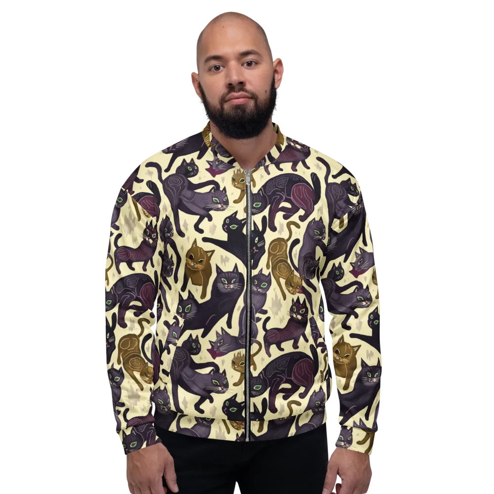 Whisker Nocturne on Bomber Jacket — Front