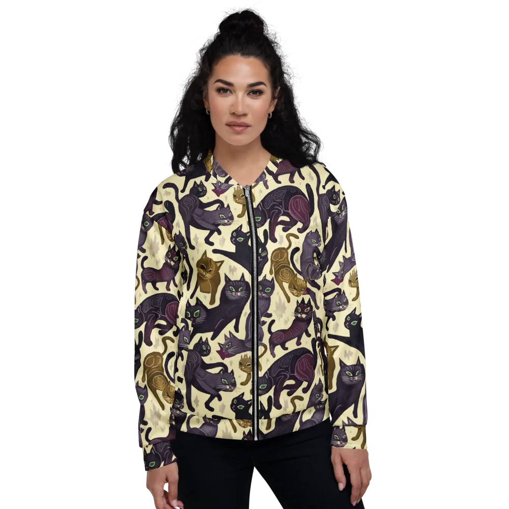 Whisker Nocturne on Bomber Jacket — Front