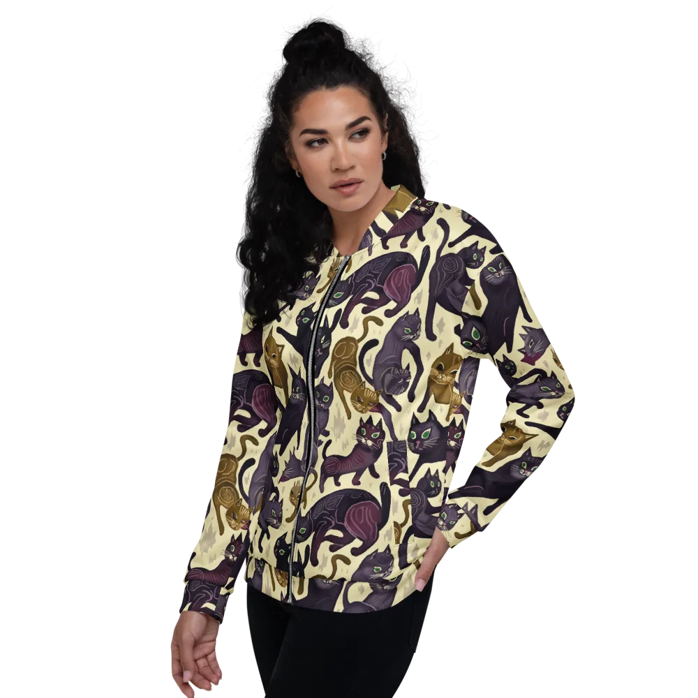 Whisker Nocturne on Bomber Jacket — Left