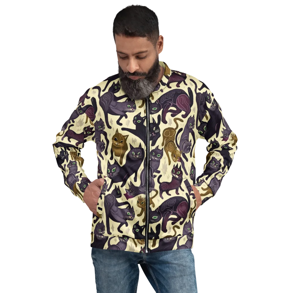 Whisker Nocturne on Bomber Jacket — Front