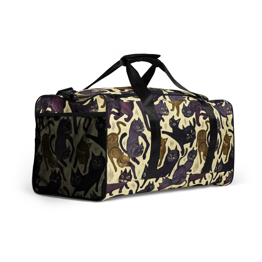Whisker Nocturne on Duffle Bag — Right Front