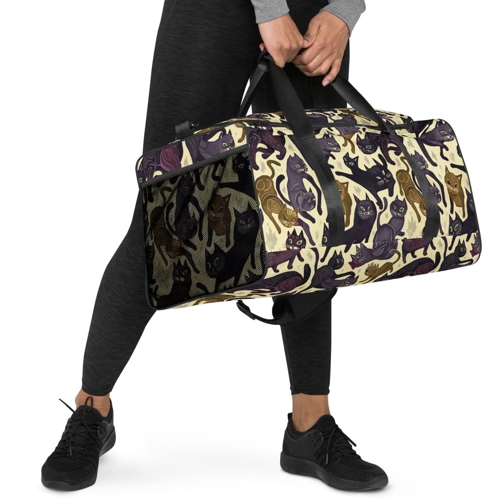 Whisker Nocturne on Duffle Bag — Right Front