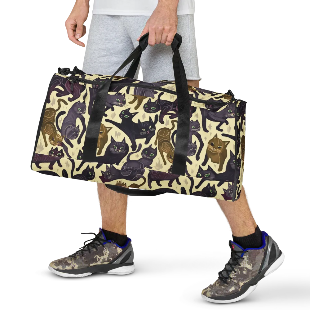 Whisker Nocturne on Duffle Bag — Front
