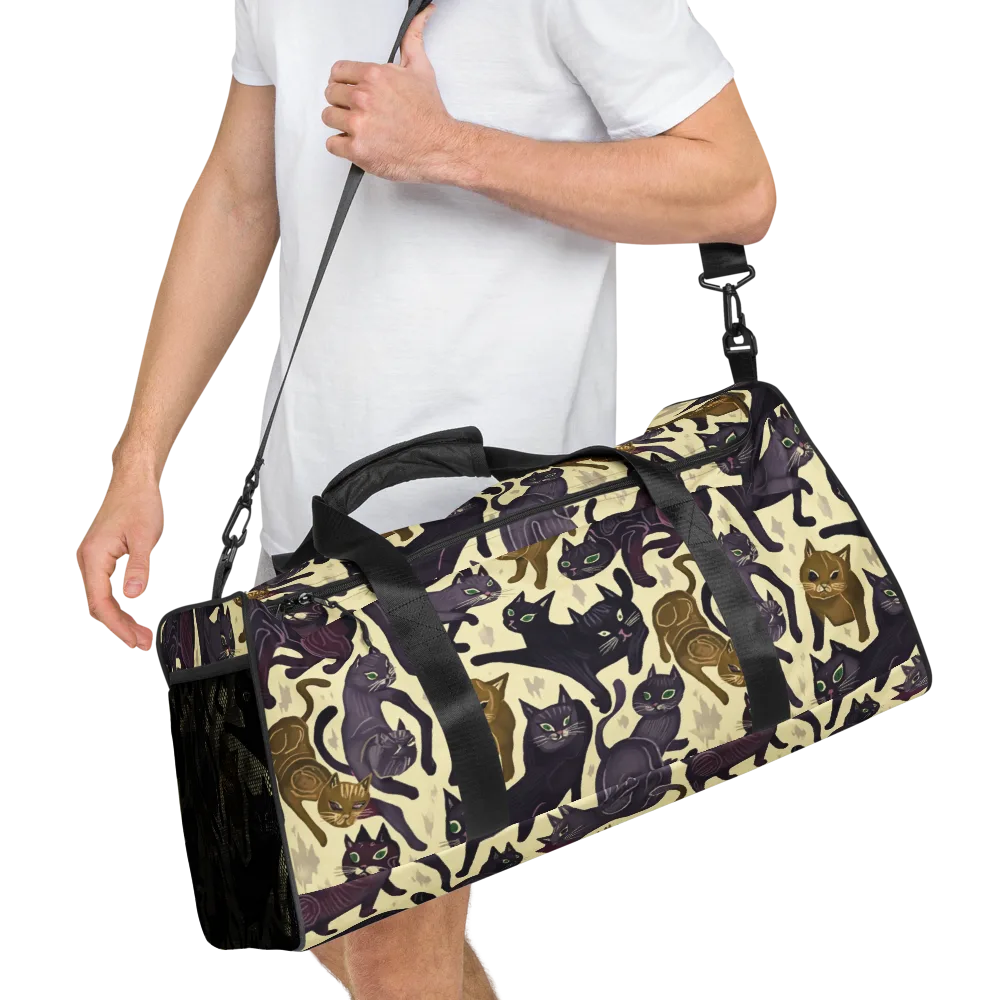 Whisker Nocturne on Duffle Bag — Right Front