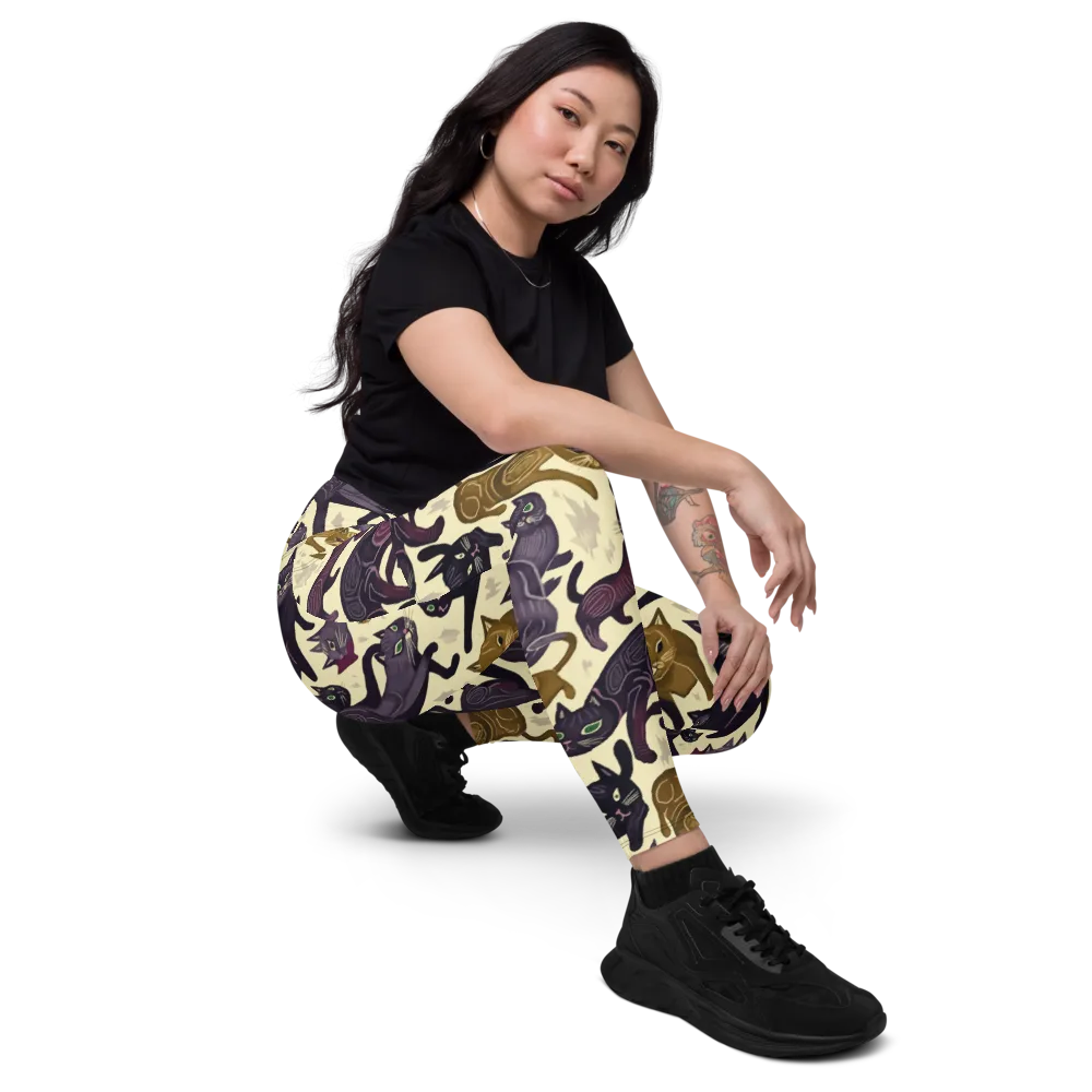 Whisker Nocturne on Leggings with Pockets — Right Front