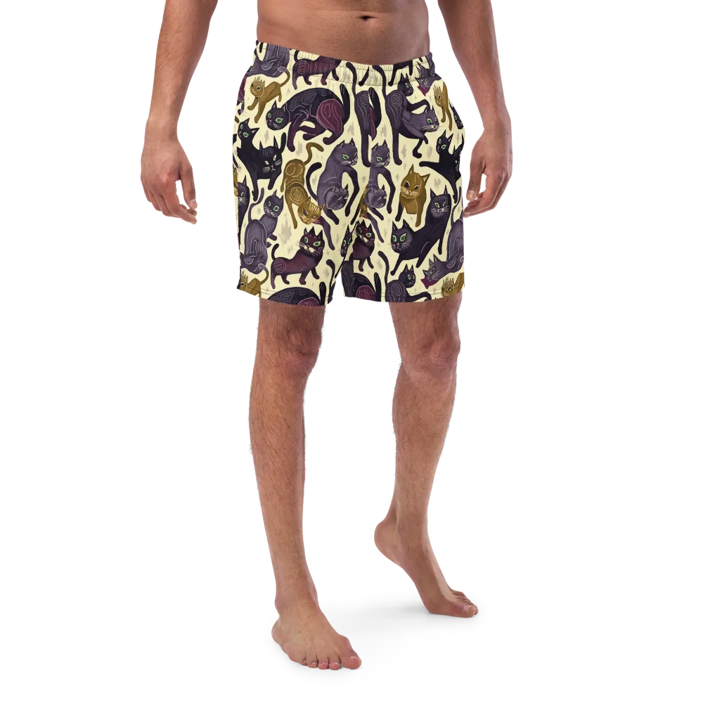 Whisker Nocturne on Swim Trunks — Front