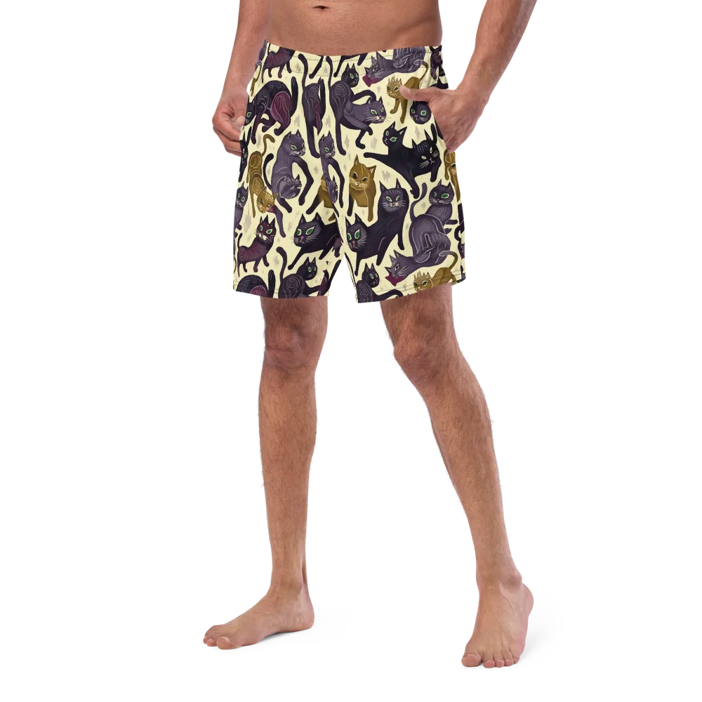 Whisker Nocturne on Swim Trunks — Left Front