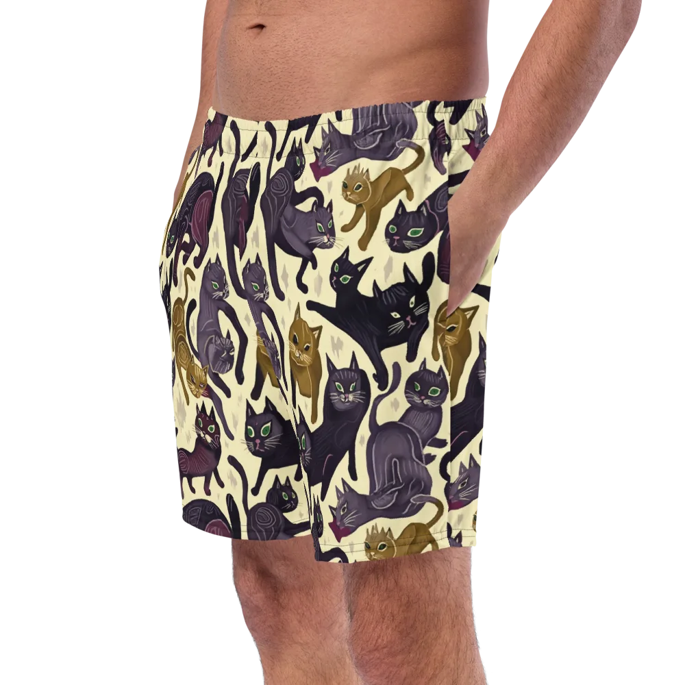 Whisker Nocturne on Swim Trunks — Left Front
