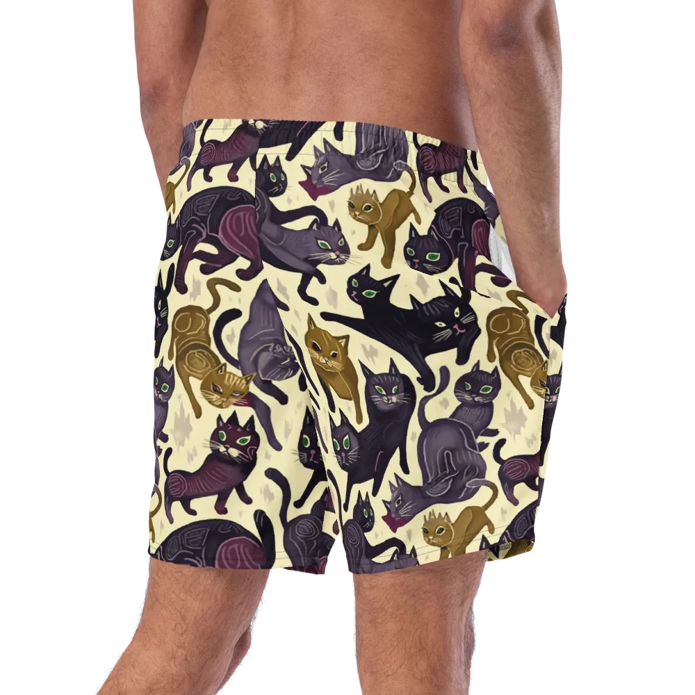 Whisker Nocturne on Swim Trunks — Right Back