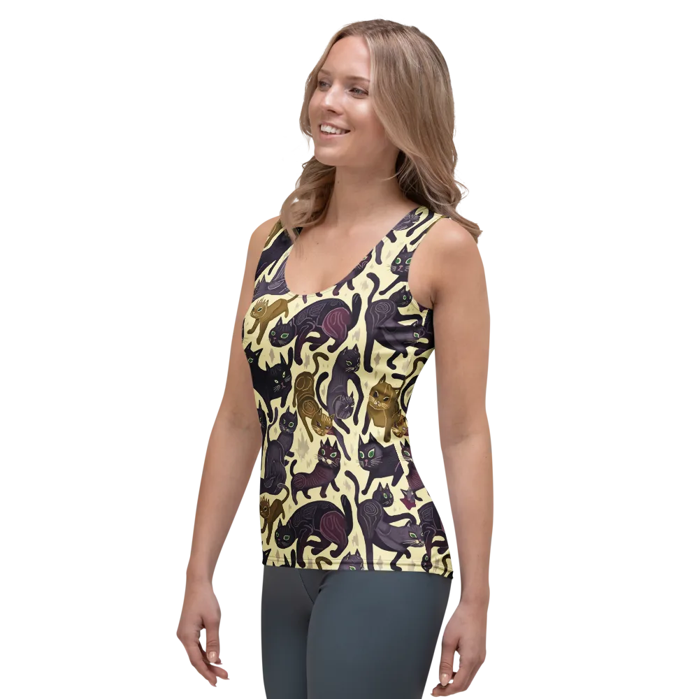 Whisker Nocturne on Women's Tank Top — Left Front