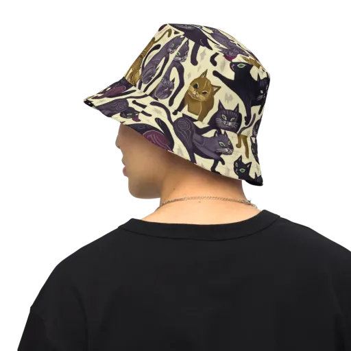 Whisker Nocturne on a Reversible Bucket Hat