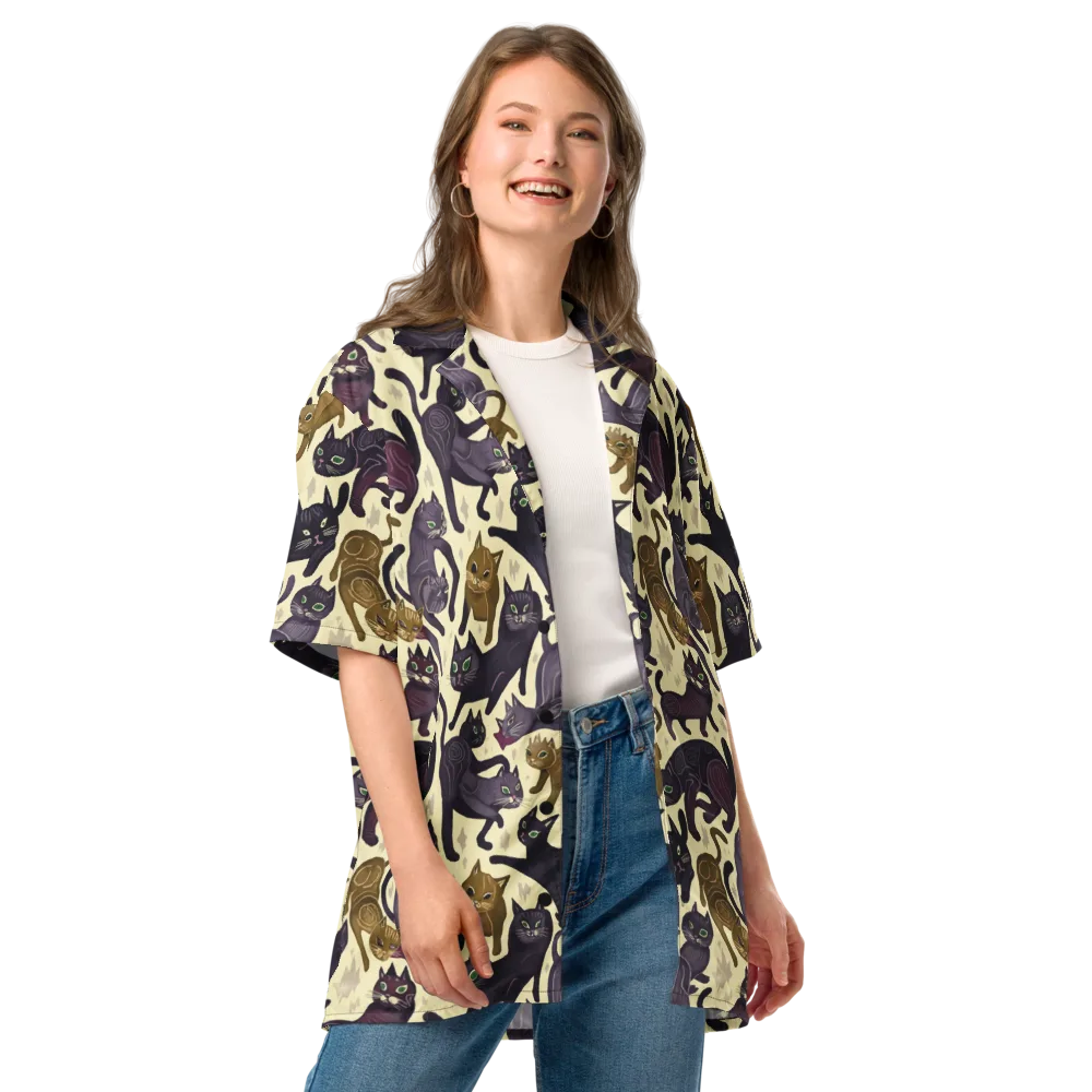 Whisker Nocturne on Button Shirt — Front