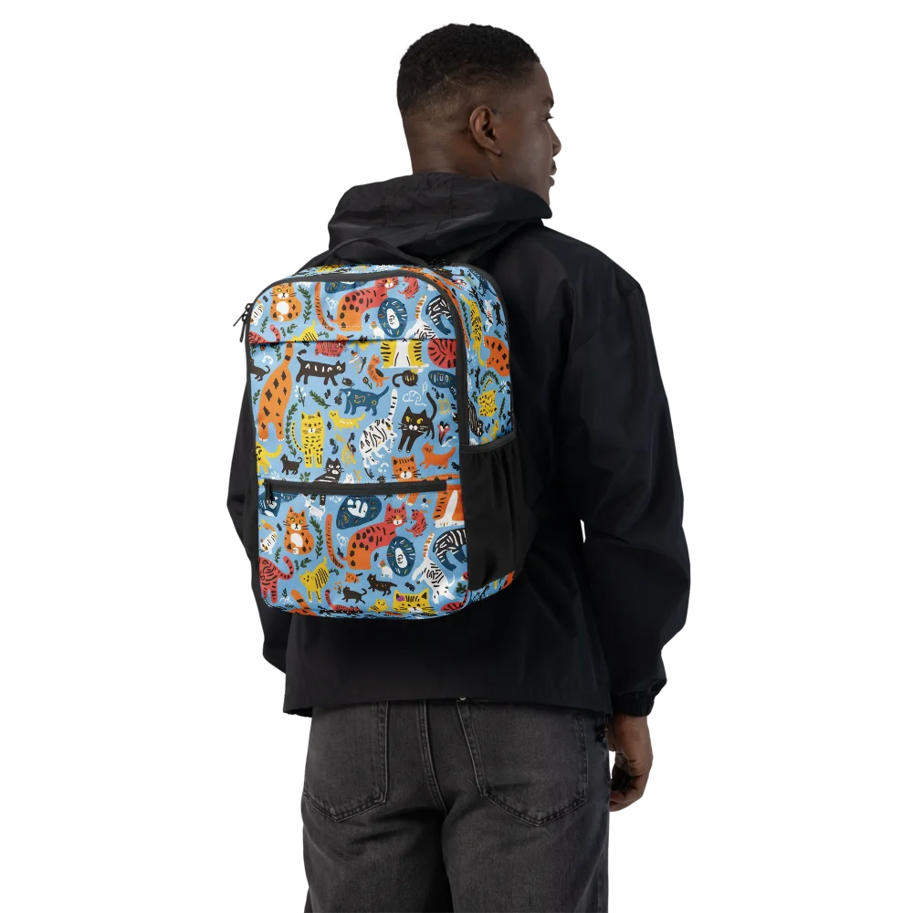 Feline Fiesta on Utility Backpack — Back