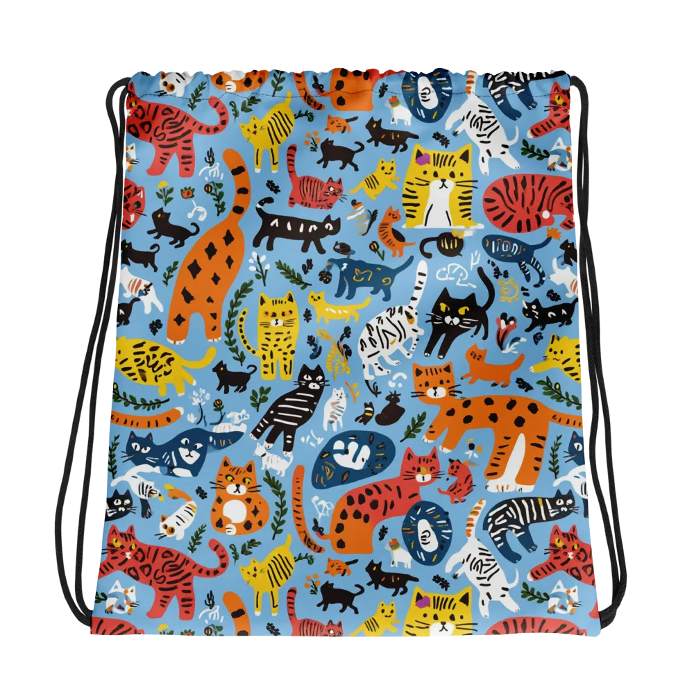 Feline Fiesta on Drawstring Bag — Photo