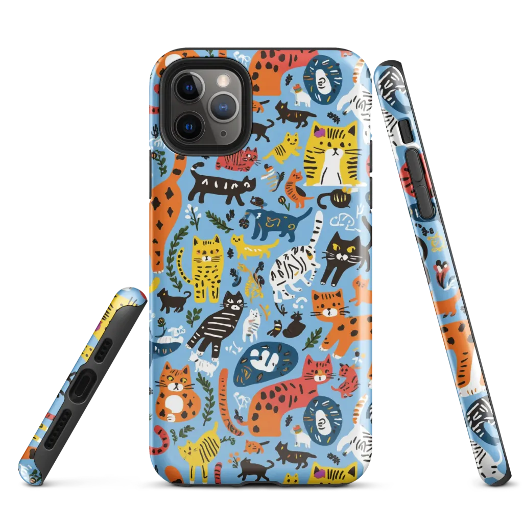 Feline Fiesta on Tough Case for iPhone® — Front