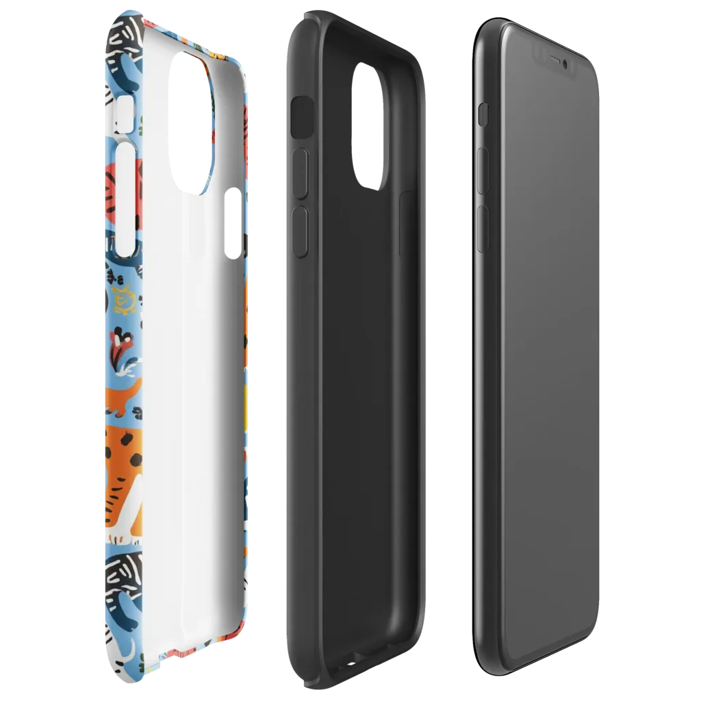 Feline Fiesta on Tough Case for iPhone® — Right