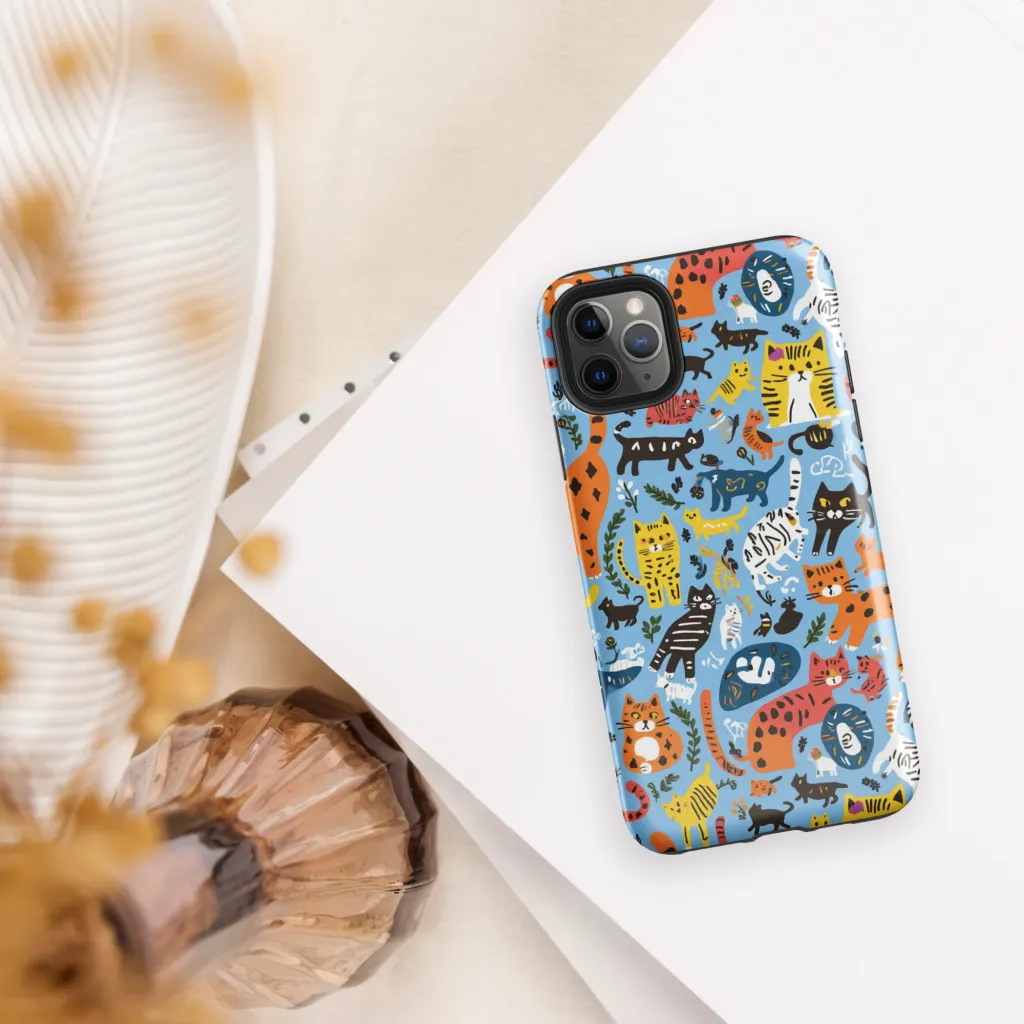 Feline Fiesta on Tough Case for iPhone® — Front