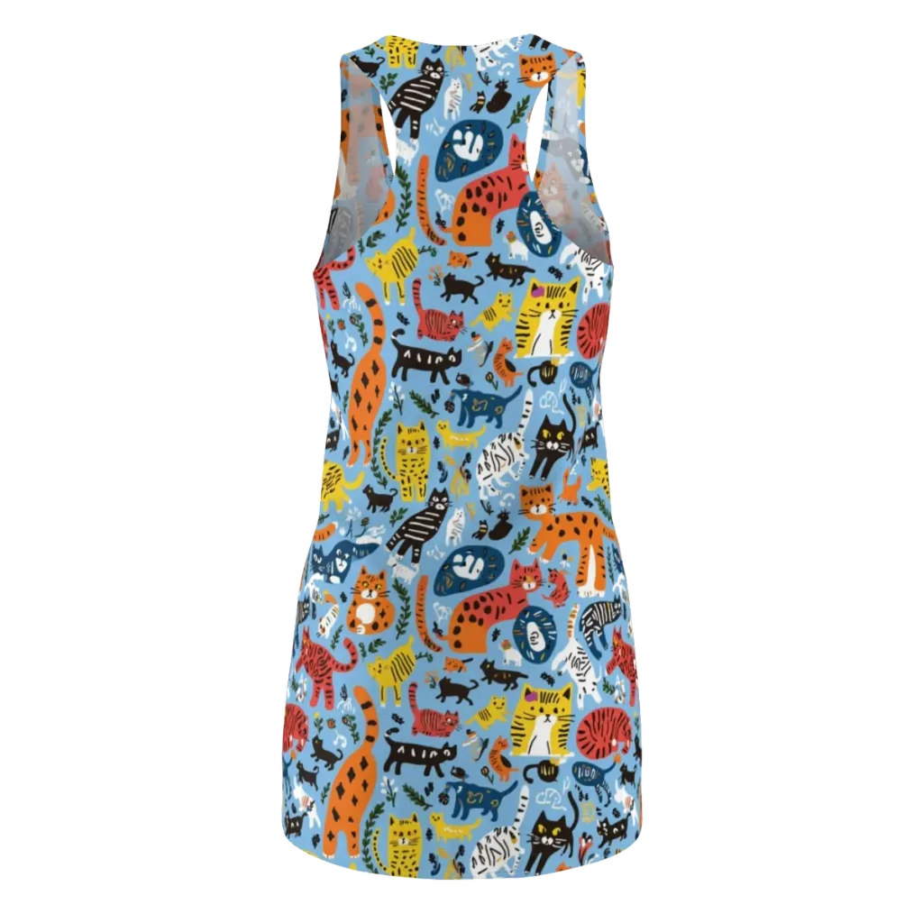 Feline Fiesta on Racerback Dress — Back