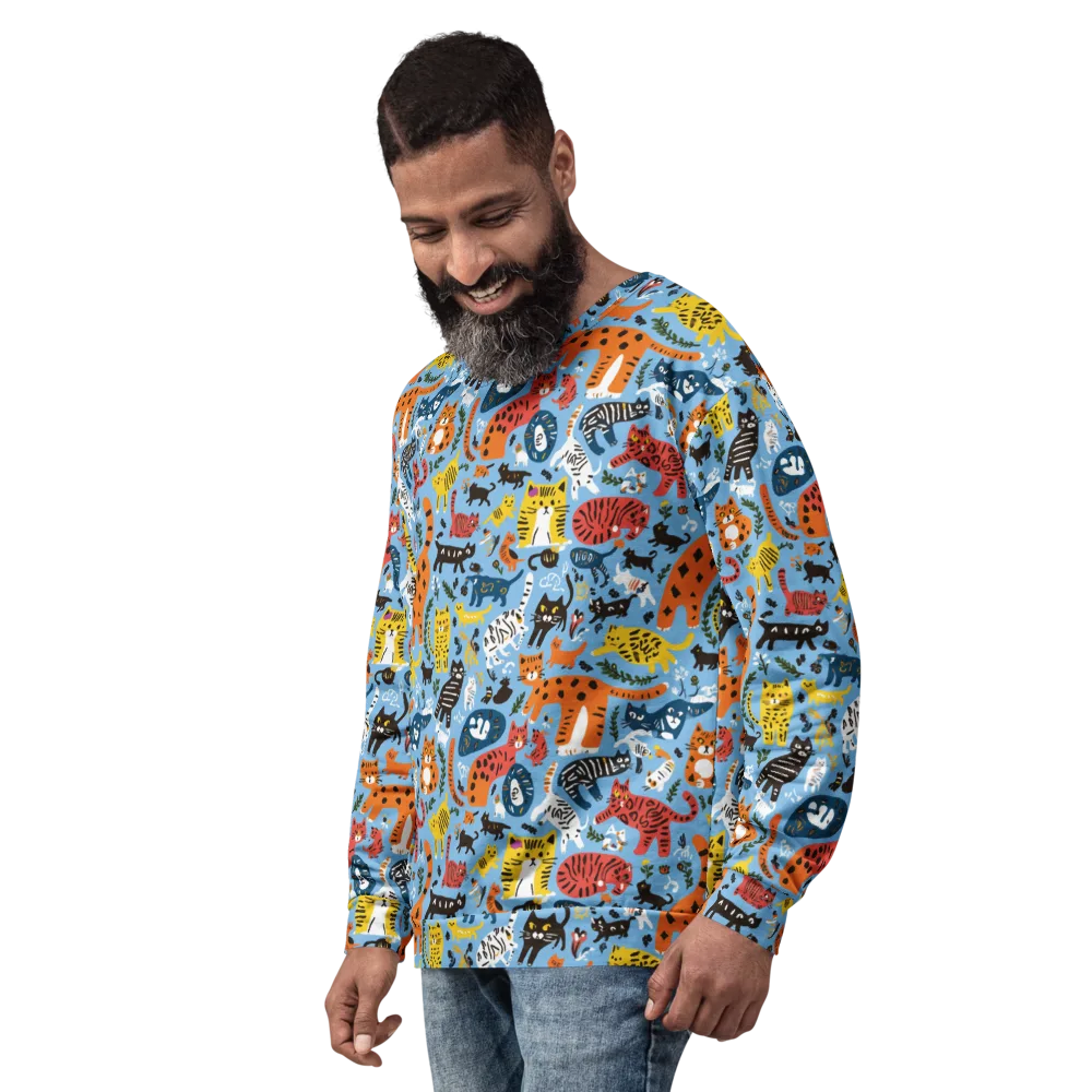 Feline Fiesta on Sweatshirt — Left Front