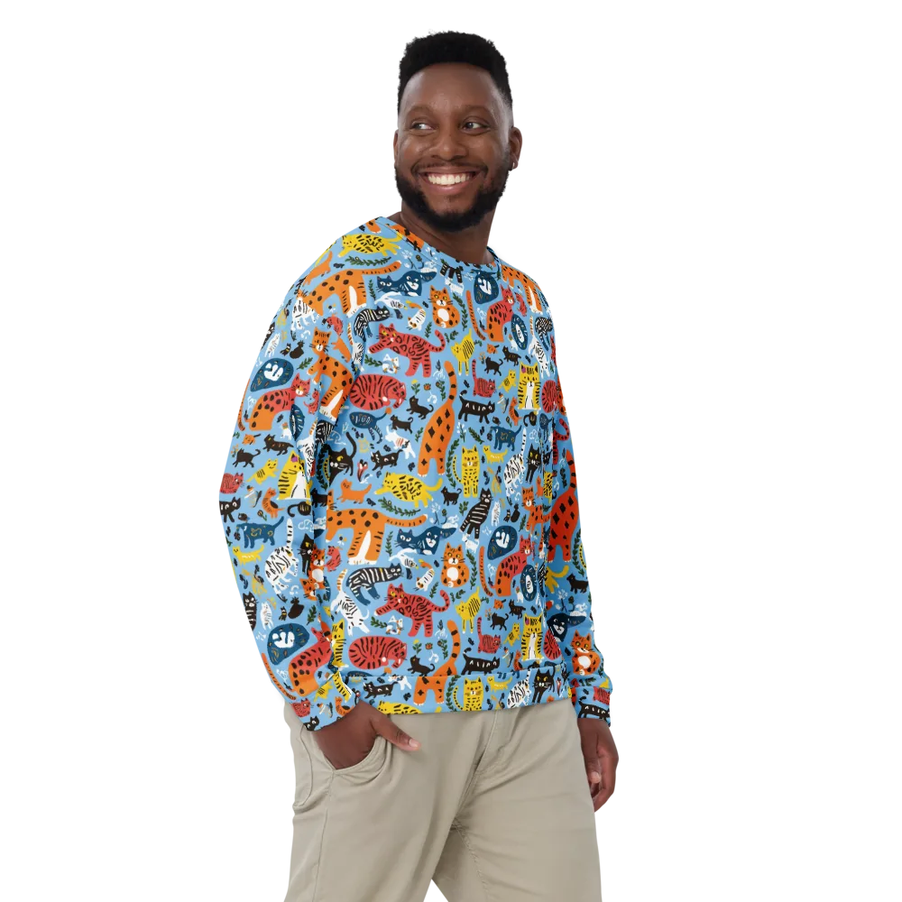 Feline Fiesta on Sweatshirt — Front