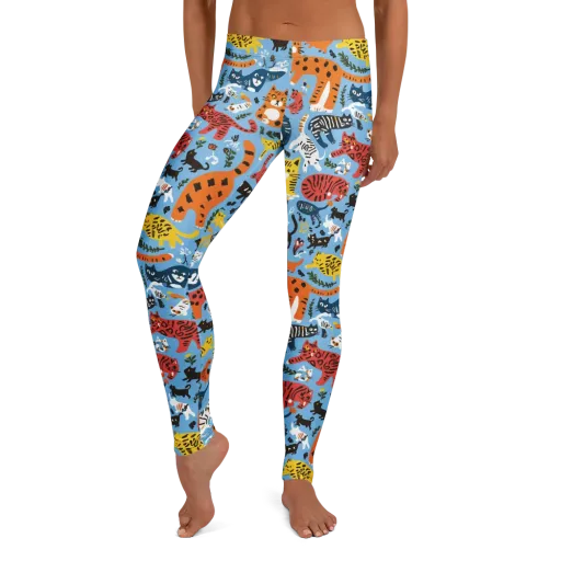 Feline Fiesta on a Leggings