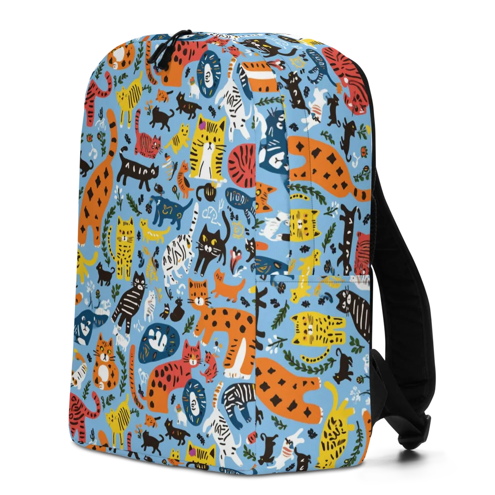 Feline Fiesta on Minimalist Backpack — Left