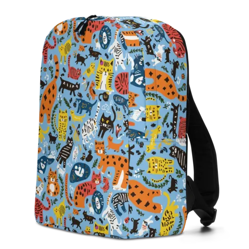 Feline Fiesta on a Minimalist Backpack