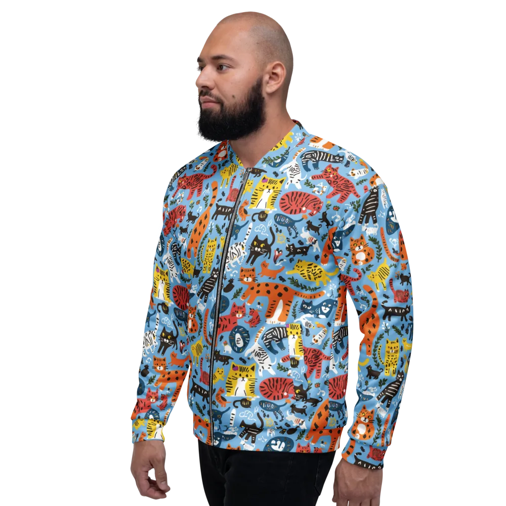 Feline Fiesta on Bomber Jacket — Left