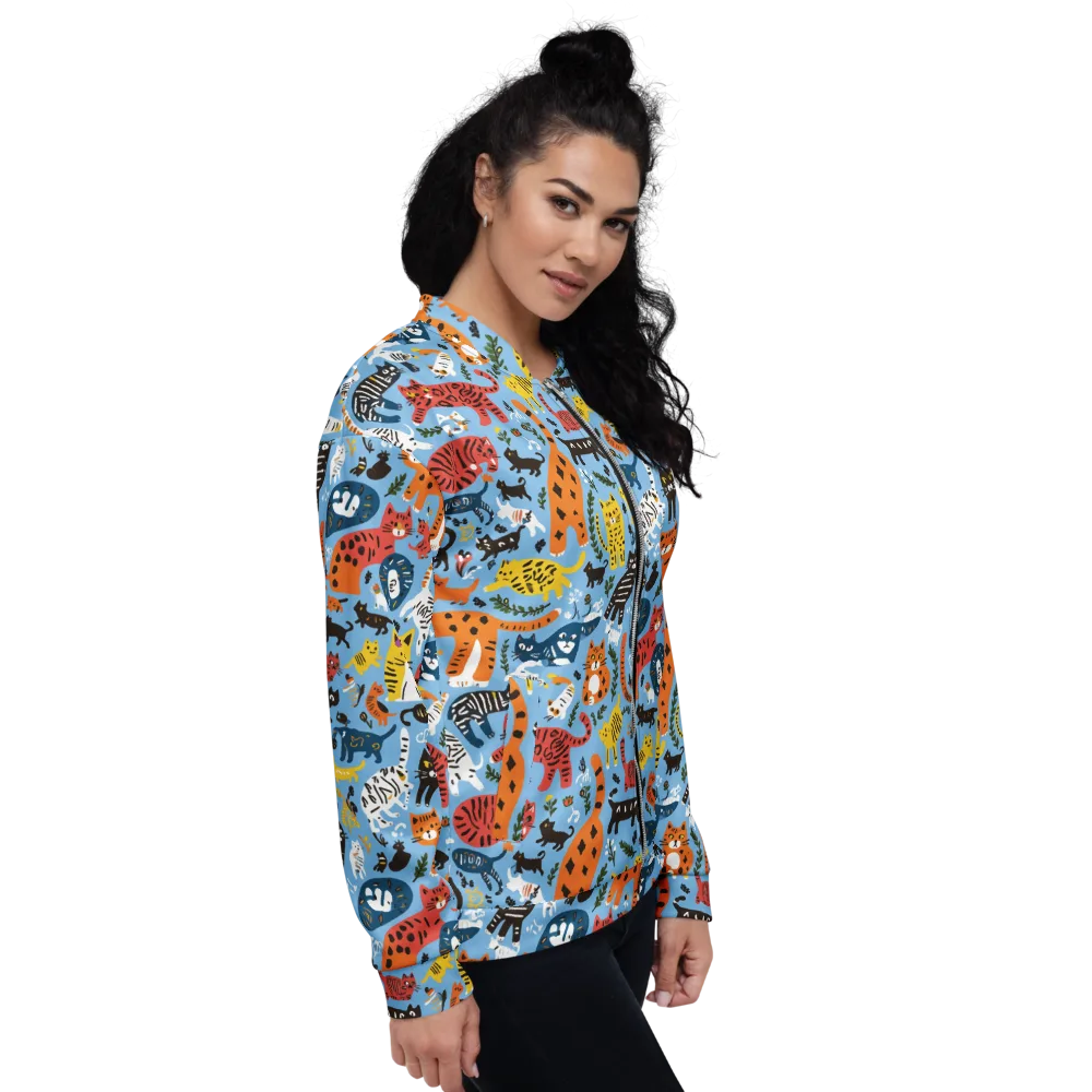 Feline Fiesta on Bomber Jacket — Right