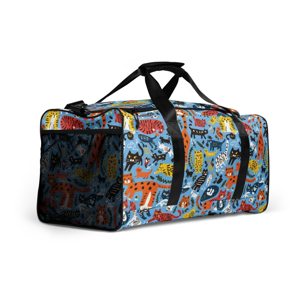 Feline Fiesta on Duffle Bag — Right Front