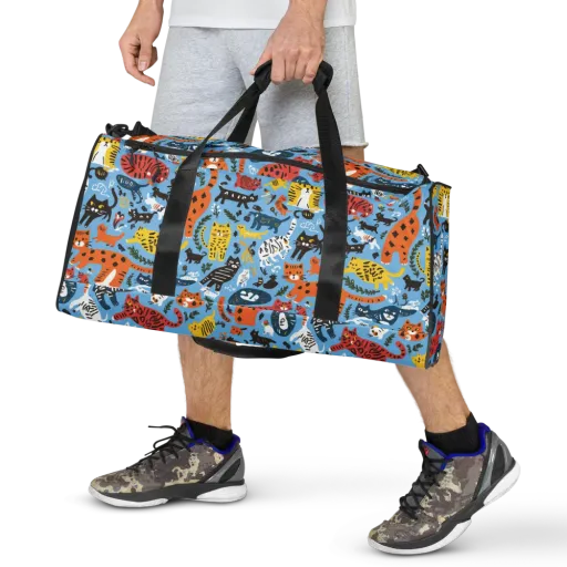 Feline Fiesta on a Duffle Bag