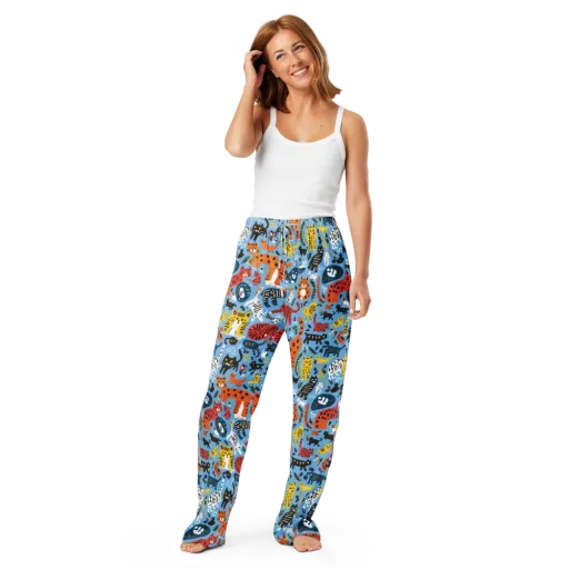 Feline Fiesta on a Women's Pajama Pants
