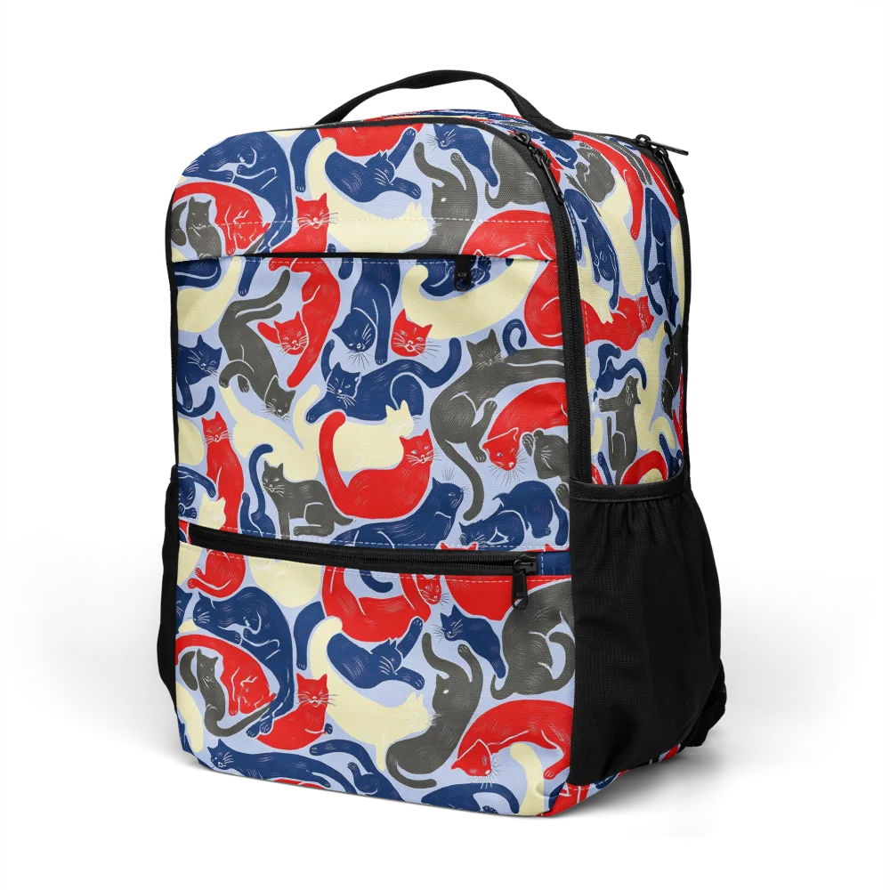 Crimson Catnap on Utility Backpack — Left Front