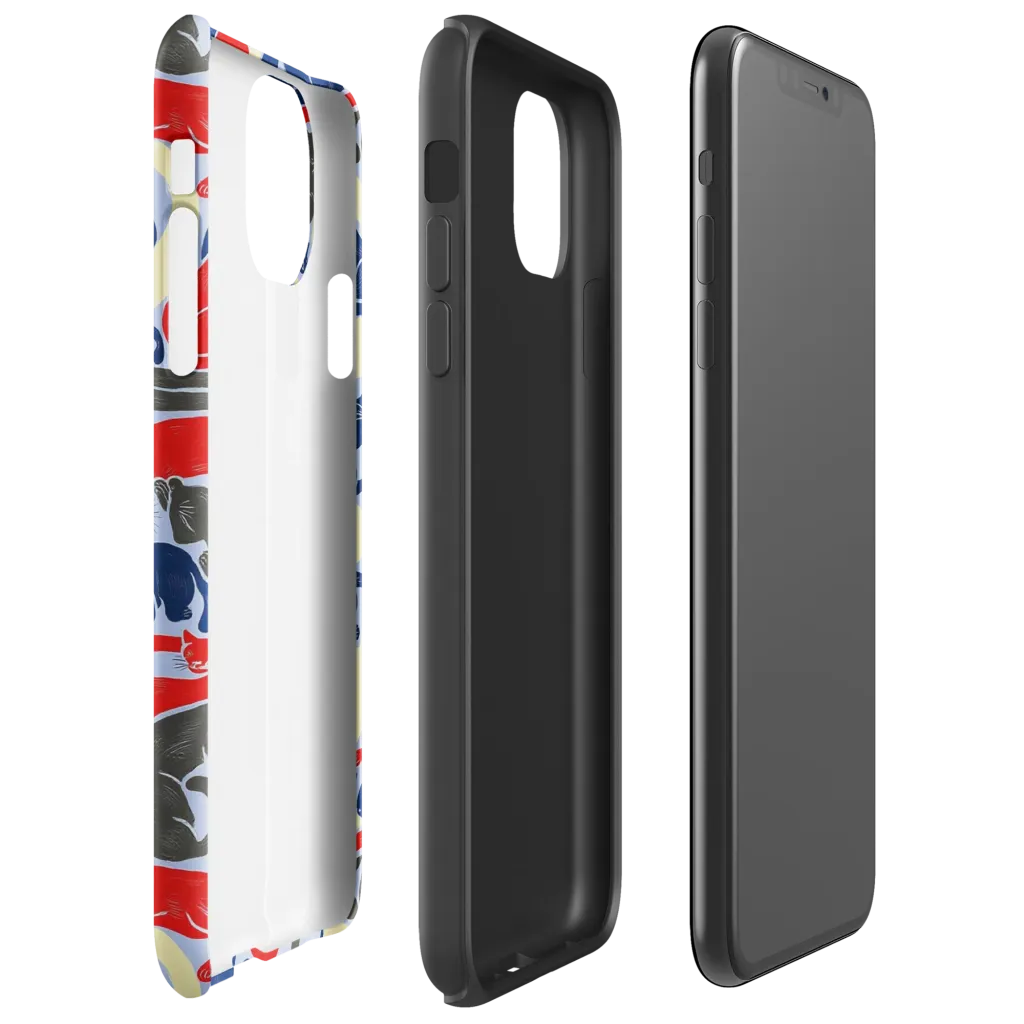 Crimson Catnap on Tough Case for iPhone® — Right