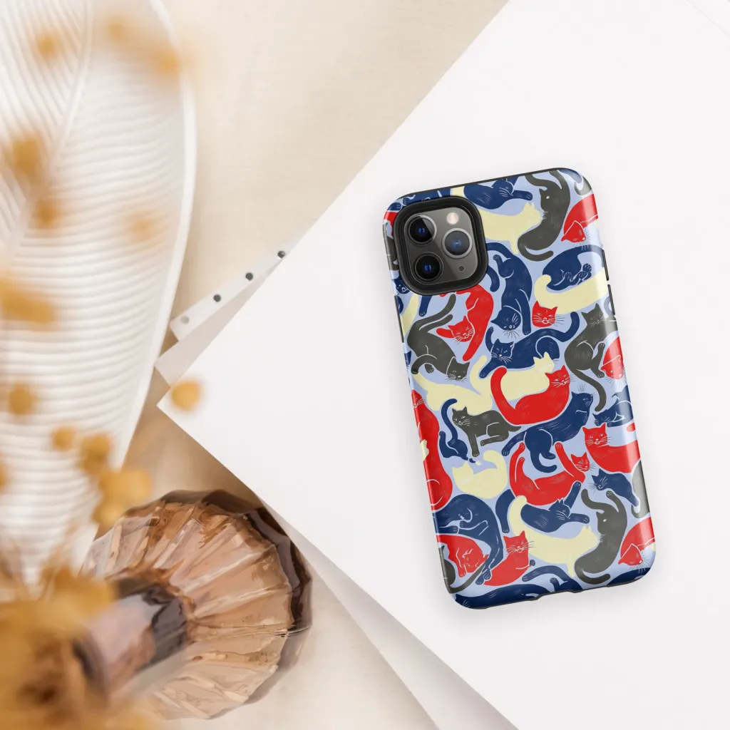 Crimson Catnap on Tough Case for iPhone® — Front
