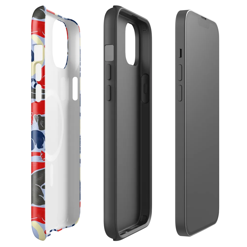 Crimson Catnap on MagSafe Tough Case for iPhone® — Front