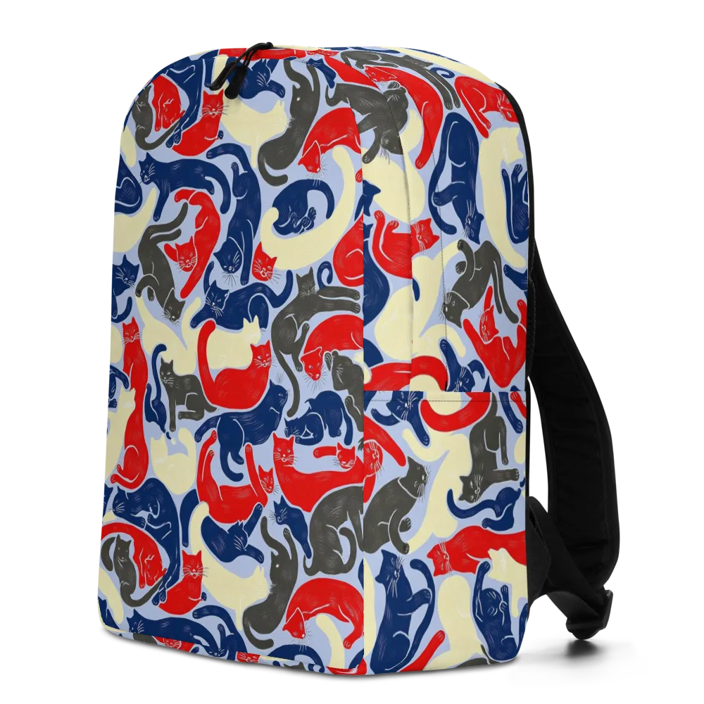 Crimson Catnap on Minimalist Backpack — Left