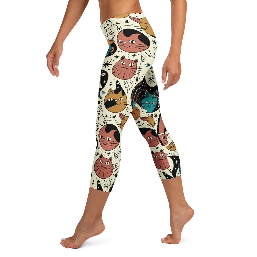 Alleyway Astrology on Capri Leggings — Left