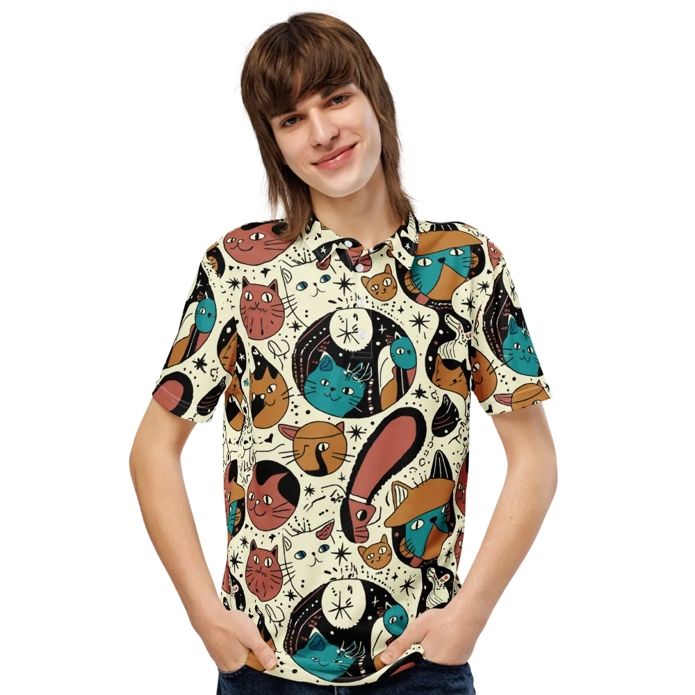 Alleyway Astrology on Men's Slim Fit Polo Shirt — Front