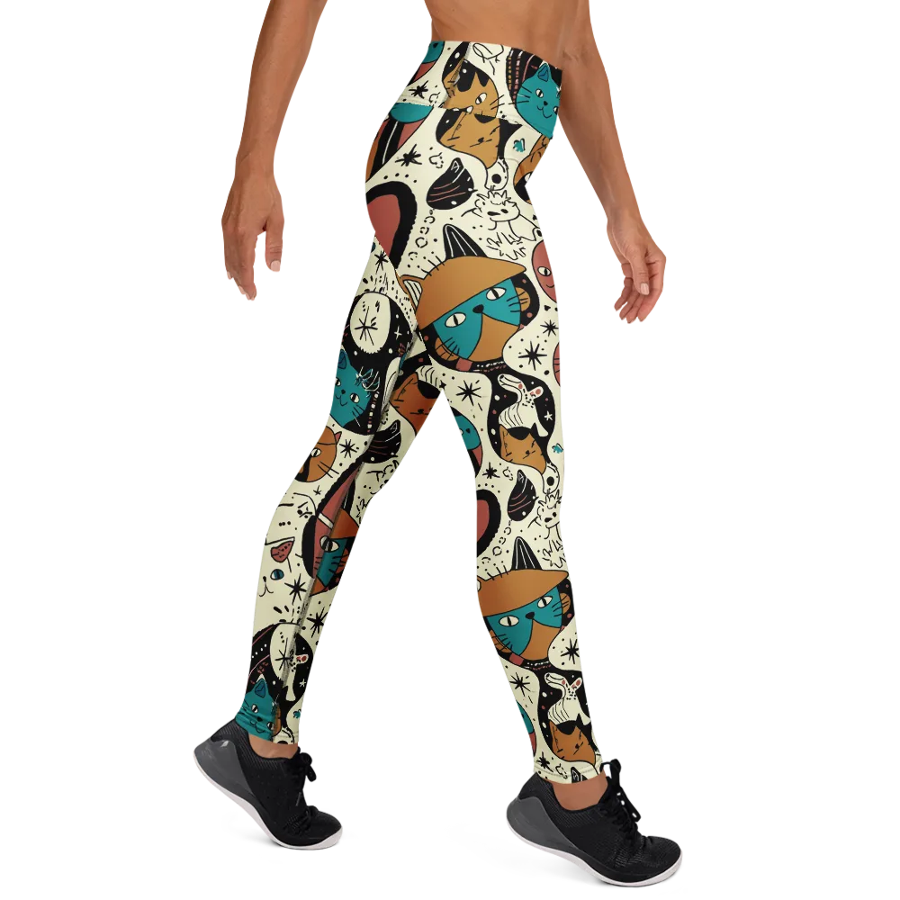 Alleyway Astrology on Yoga Leggings — Right