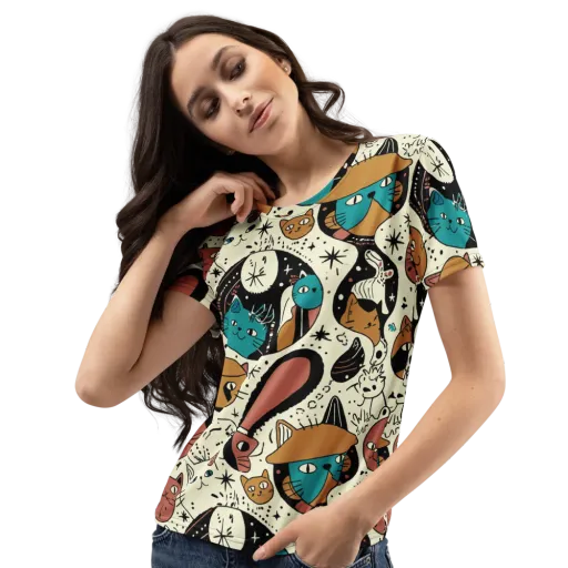 Alleyway Astrology on a Women's Crew Neck T-Shirt