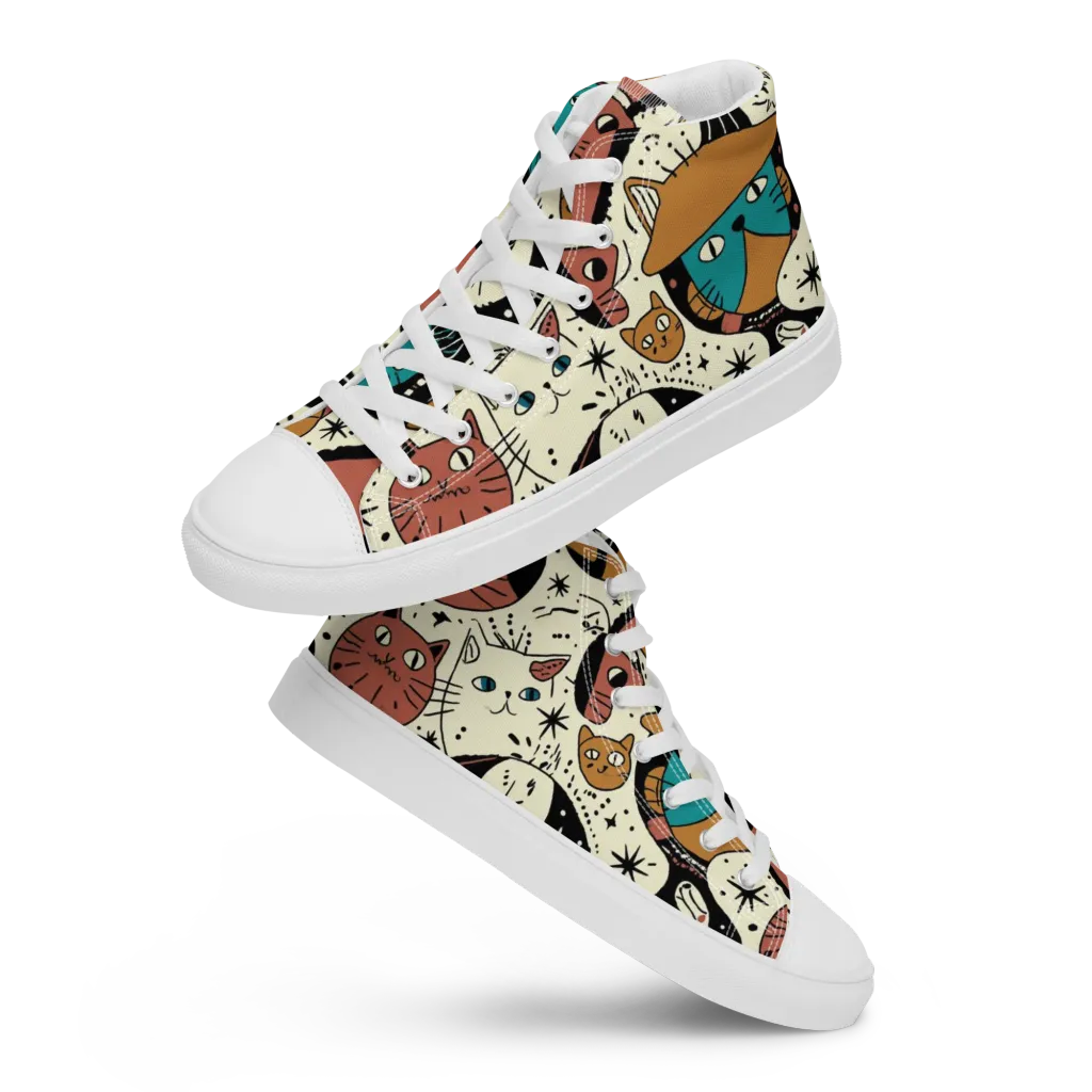 Alleyway Astrology on Women's High Top Canvas Shoes — Front