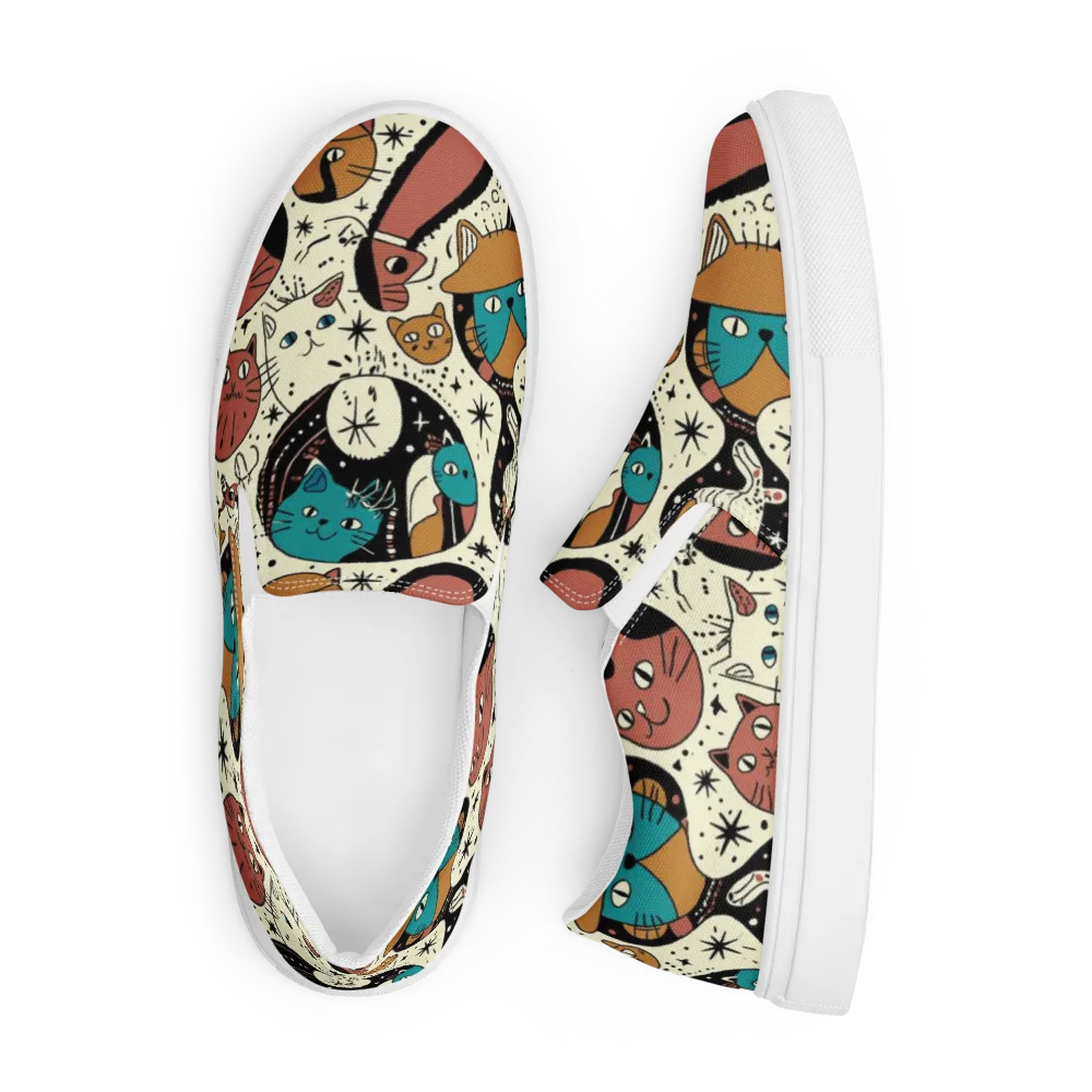 Alleyway Astrology on Men's Slip-On Canvas Shoes — Front