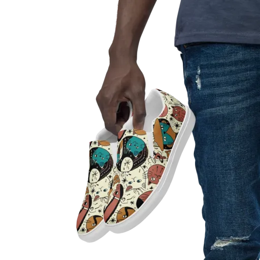 Alleyway Astrology on a Men's Slip-On Canvas Shoes