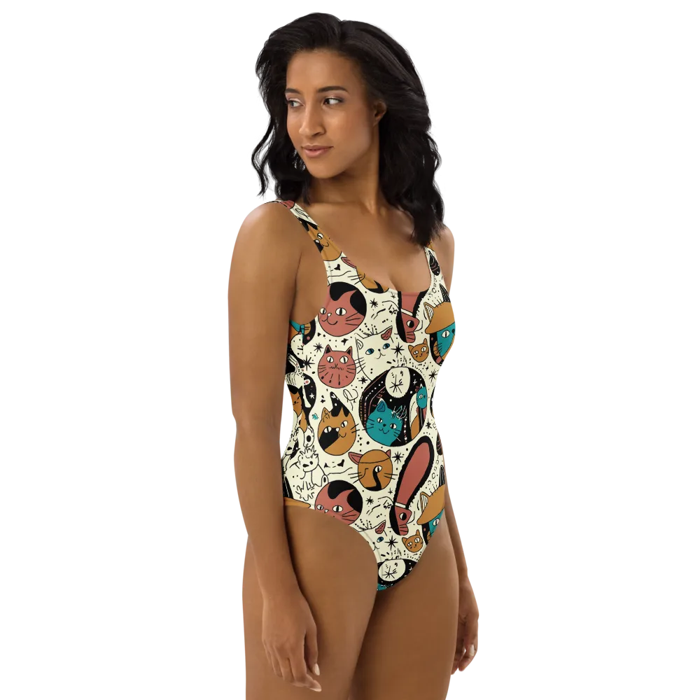 Alleyway Astrology on One-Piece Swimsuit — Right