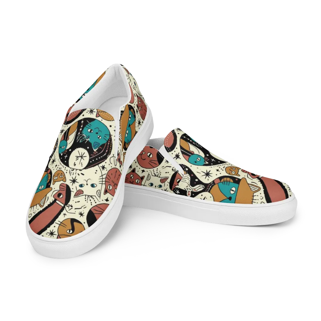 Alleyway Astrology on Women's Slip-On Canvas Shoes — Left Front