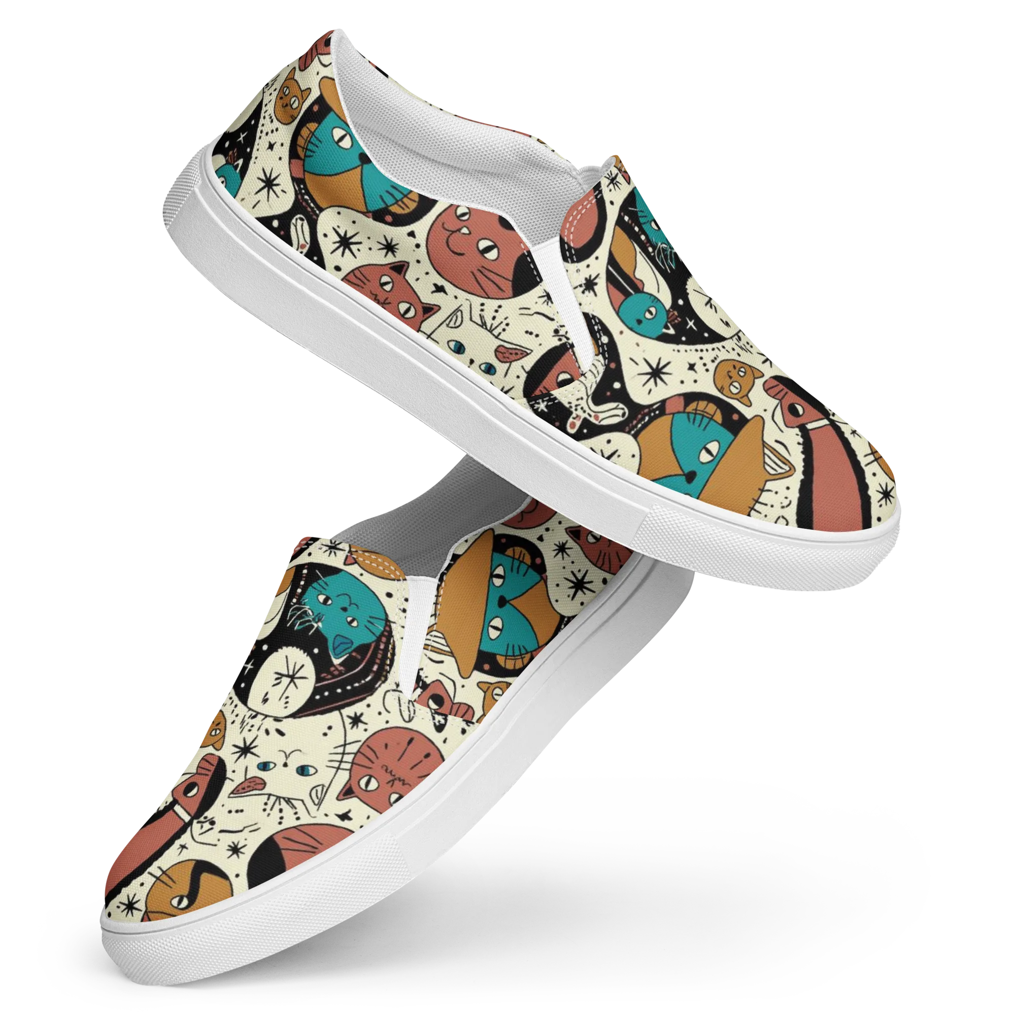 Alleyway Astrology on Women's Slip-On Canvas Shoes — Front