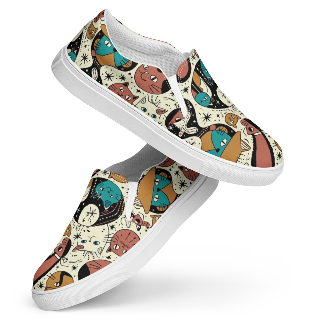 Alleyway Astrology on Women's Slip-On Canvas Shoes — Front